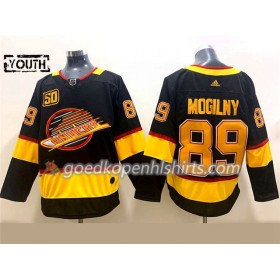 Vancouver Canucks Alexander Mogilny 89 Flying Skate 50th Anniversary Adidas 2019-2020 Zwart Authentic Shirt - Kinderen